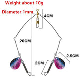 Maxbell 4x Spinners Bait Rigs Sequins Fishing Lure Balance Fishing Rig for Pike Bass Trout - Aladdin Shoppers