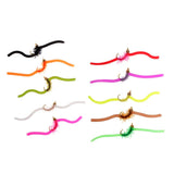 Maxbell 10pcs Squirmy Wormy Trout Worm Fly Assortment Fishing Flies