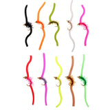 Maxbell 10pcs Squirmy Wormy Trout Worm Fly Assortment Fishing Flies