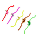 Maxbell 10pcs Squirmy Wormy Trout Worm Fly Assortment Fishing Flies