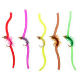 Maxbell 10pcs Squirmy Wormy Trout Worm Fly Assortment Fishing Flies