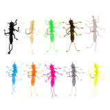 Maxbell 3x10pcs Soft Stonefly Lure Bait for Crappie Stripper Trout Fishing