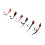 Maxbell 6pcs Brass Bead Head Epoxy Nymph Flies Fast Sinking Fly Fishing Trout Lure - Aladdin Shoppers