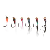 Maxbell 6pcs Brass Bead Head Epoxy Nymph Flies Fast Sinking Fly Fishing Trout Lure - Aladdin Shoppers