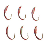 Maxbell 6pcs Buzzer Nymph Flies Trout Fishing Lure Bait Vivid Fly Fishing Flies Set - Aladdin Shoppers