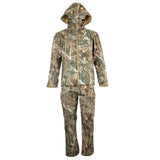 Bionic Camouflage Hunting Clothes Leaf Waterproof Jacket + Pants Suit M