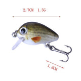 Maxbell 5Pcs Artificial Fishing Lures Vibration Crank Baits Mini Swimbait Hard Baits for Panfish/ Crappie / Bluegill - Aladdin Shoppers