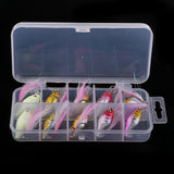 Maxbell 10 Pieces Lifelike Fishing Lures Bass Trout Bait Crankbait Fishing Hard Plastic Bait - Aladdin Shoppers
