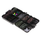 Maxbell 147pcs/set Fishing Accessories Set Carp Catfish Freshwater Saltwater Fishing Tackle Box - Hooks, Beads, Boilies Stopper, Rig Tube - Aladdin Shoppers