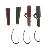 Maxbell 147pcs/set Fishing Accessories Set Carp Catfish Freshwater Saltwater Fishing Tackle Box - Hooks, Beads, Boilies Stopper, Rig Tube - Aladdin Shoppers