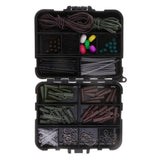 Maxbell 147pcs/set Fishing Accessories Set Carp Catfish Freshwater Saltwater Fishing Tackle Box - Hooks, Beads, Boilies Stopper, Rig Tube - Aladdin Shoppers
