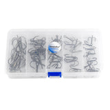 Maxbell 50pcs/set Strong Fishing Hooks Sharpened Treble Hooks 5 Sizes 2/0# 1# 3# 5# 7# Fishhook - Aladdin Shoppers