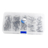 Maxbell 50pcs/set Strong Fishing Hooks Sharpened Treble Hooks 5 Sizes 2/0# 1# 3# 5# 7# Fishhook - Aladdin Shoppers