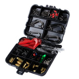 Maxbell Maxbell 138pcs Soft Fishing Lure Accessories Box Set Hooks Swivels Beans Stop Sinker O-shape Ring Fishing Leader Wire