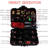 Maxbell Maxbell 138pcs Soft Fishing Lure Accessories Box Set Hooks Swivels Beans Stop Sinker O-shape Ring Fishing Leader Wire
