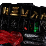 Maxbell Maxbell 138pcs Soft Fishing Lure Accessories Box Set Hooks Swivels Beans Stop Sinker O-shape Ring Fishing Leader Wire