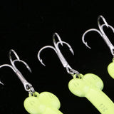 Maxbell 3Pcs 4.5cm Artificial Simulation Metal Sequins Metal Sequins Fishing Hooks - Aladdin Shoppers