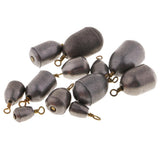 Maxbell 12pcs Iron Sinker Rig Fishing Weights Drop Shot Fishing Accessories 4g - 28g - Aladdin Shoppers