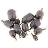 Maxbell 12pcs Iron Sinker Rig Fishing Weights Drop Shot Fishing Accessories 4g - 28g - Aladdin Shoppers