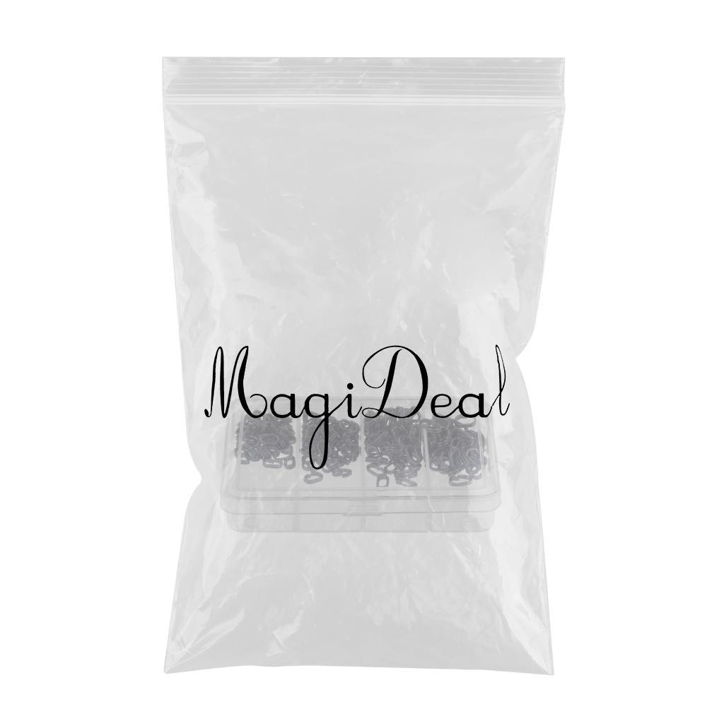Maxbell Maxbell 200x Extra Strong Stainless Steel Oval Split Rings Double Split Rings Fishing Tackle Connectors with Box 4 Sizes
