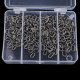 Maxbell 200x Extra Strong Stainless Steel Oval Split Rings Double Split Rings Fishing Tackle Connectors with Box 4 Sizes - Aladdin Shoppers