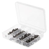 Maxbell 200x Extra Strong Stainless Steel Oval Split Rings Double Split Rings Fishing Tackle Connectors with Box 4 Sizes - Aladdin Shoppers