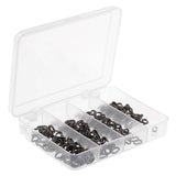 Maxbell 200x Extra Strong Stainless Steel Oval Split Rings Double Split Rings Fishing Tackle Connectors with Box 4 Sizes - Aladdin Shoppers