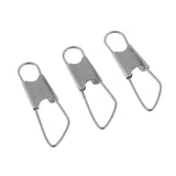 Maxbell 3x100Pcs Fishing Interlock Snap Safety Snap Fishing Swivels Snap 1.4x0.5cm