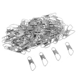 Maxbell 4x100Pcs Fishing Interlock Snap Safety Snap Fishing Swivels Snap 1.7x0.5cm