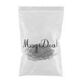 Maxbell 4x100Pcs Carbon Steel Fishing Snap Hook Connector Hooked Snap Tackle 2.4x0.6cm