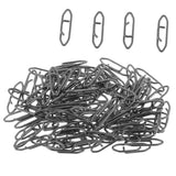 Maxbell 4x100Pcs Carbon Steel Fishing Snap Hook Connector Hooked Snap Tackle 2.4x0.6cm