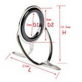 Maxbell 20pcs Ceramic Ring  Fishing Rod Guide Free Stainless Steel Frame
