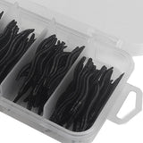 Maxbell 2x150pcs Artificial Soft Earthworm Fishing Bait Worm Lure Maggot Bait Black