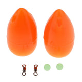Maxbell Maxbell 2pcs Bombarda Floats - Carp Coarse Trout Bass Sea Lure Fishing Tackle Orange