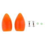 Maxbell Maxbell 2pcs Bombarda Floats - Carp Coarse Trout Bass Sea Lure Fishing Tackle Orange