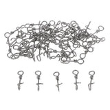 100 Pieces Stainless Steel Quick Lock Fishing Snap Clip Swivel Connectors
