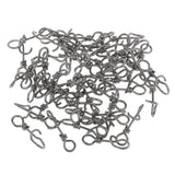 100 Pieces Stainless Steel Quick Lock Fishing Snap Clip Swivel Connectors