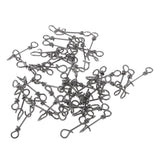 100pcs Stainless Steel Quick Lock Fishing Snap Clip Swivel Connectors