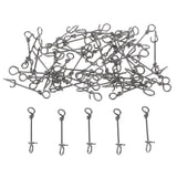 100pcs Stainless Steel Quick Lock Fishing Snap Clip Swivel Connectors