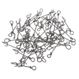 100pcs Stainless Steel Quick Lock Fishing Snap Clip Swivel Connectors
