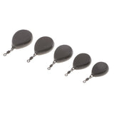 Maxbell 5pcs (Flat Pear Swivel) Carp Fishing Weight, Fishing Sinker, Lead Sinker - Aladdin Shoppers