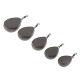 Maxbell 5pcs (Flat Pear Swivel) Carp Fishing Weight, Fishing Sinker, Lead Sinker - Aladdin Shoppers