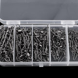 Maxbell Maxbell 150pcs Stainless Steel Rolling Swivel with Coast Lock Snaps Fishing Lure Hook Line Connectors 1# 2# 4# 6# 8#
