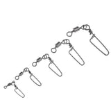 Maxbell Maxbell 150pcs Stainless Steel Rolling Swivel with Coast Lock Snaps Fishing Lure Hook Line Connectors 1# 2# 4# 6# 8#