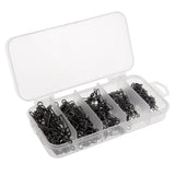 Maxbell Maxbell 150pcs Stainless Steel Rolling Swivel with Coast Lock Snaps Fishing Lure Hook Line Connectors 1# 2# 4# 6# 8#