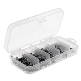 Maxbell Maxbell 115pcs Heavy Duty Three Way Barrel Swivels Black T-Ture Swivels Fishing Connectors with Box