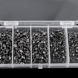 Maxbell Maxbell 115pcs Heavy Duty Three Way Barrel Swivels Black T-Ture Swivels Fishing Connectors with Box