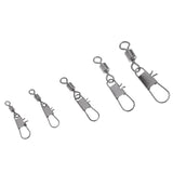 Maxbell Maxbell 290Pcs High Strength Rolling Swivel with Safety Snaps Fishing Line Hook Connectors 2# 4# 6# 8# 10#
