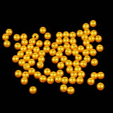 Maxbell 2x60 Pieces Carp Lure Fishing Beads Round Floating Fishing Beads Golden