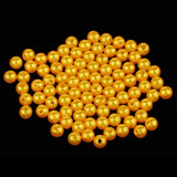 Maxbell 4x60 Pieces Carp Lure Fishing Beads Round Floating Fishing Beads Golden